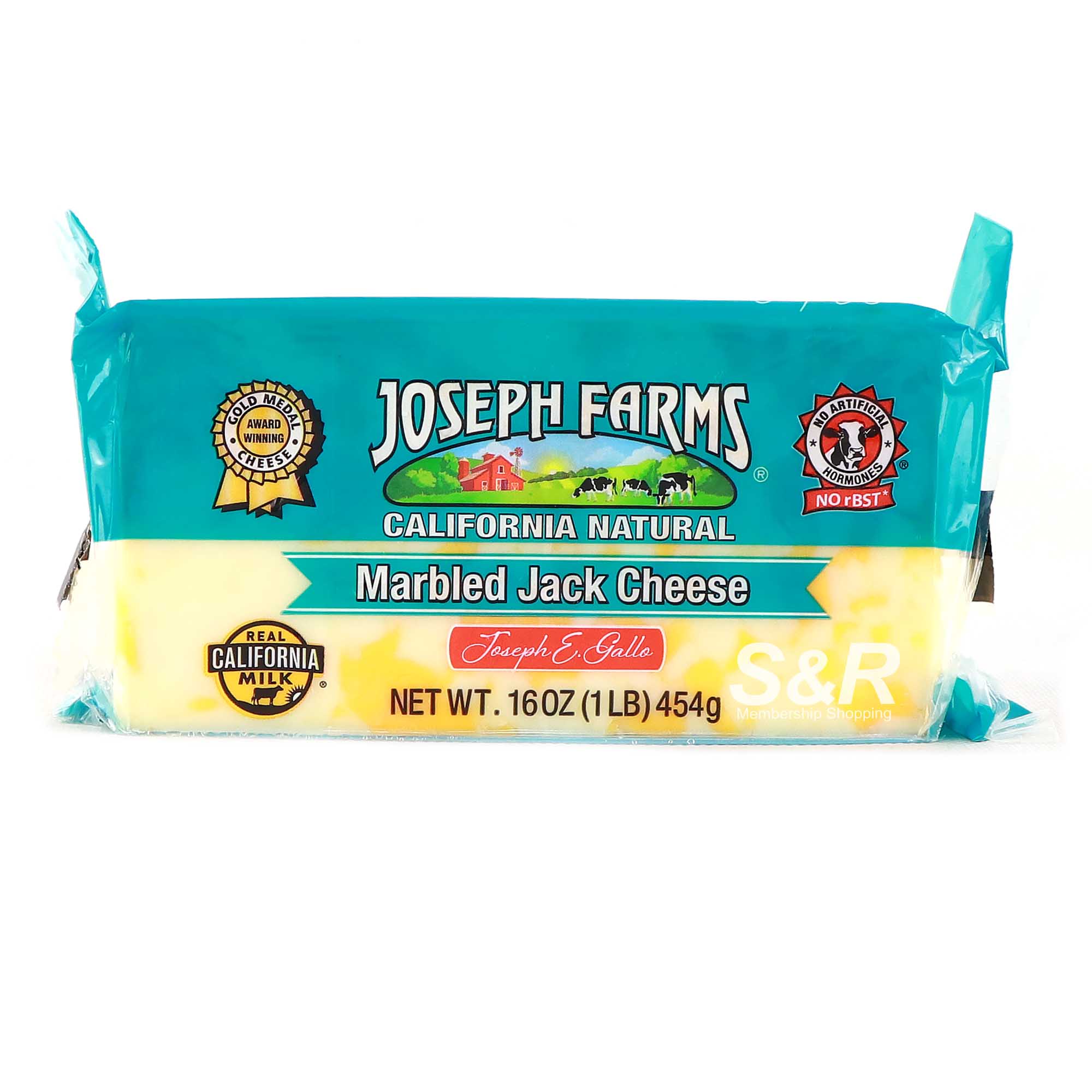 Joseph Farms California Natural Marbled Jack Cheese 454g Joseph Farms California Natural Marbled Jack Cheese 454g